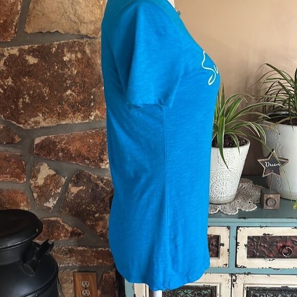 NEXT Level Apparel Women’s Blue Sunday Funday Tee Size Small - Picture 4 of 10